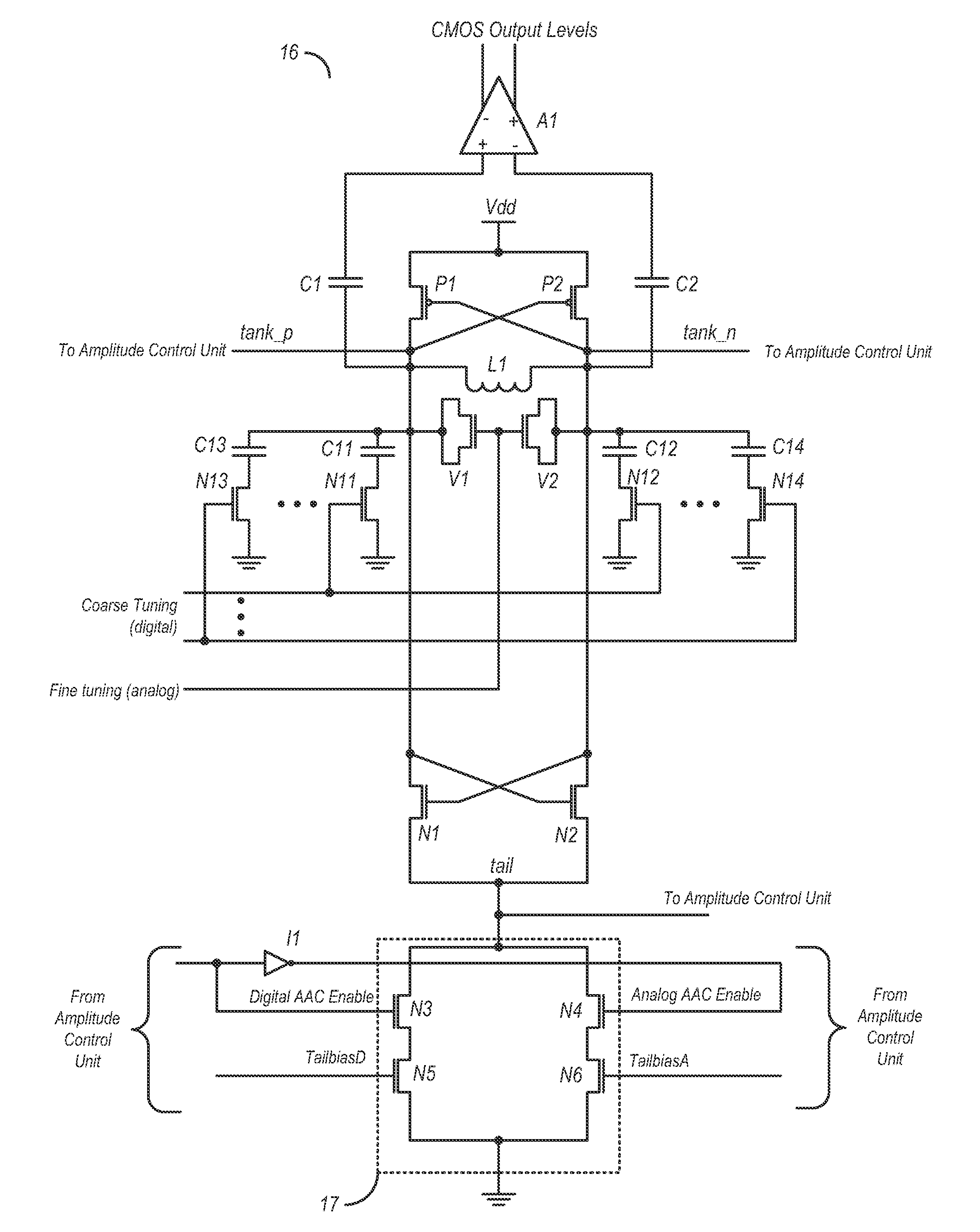 Automatic amplitude control for voltage controlled oscillator