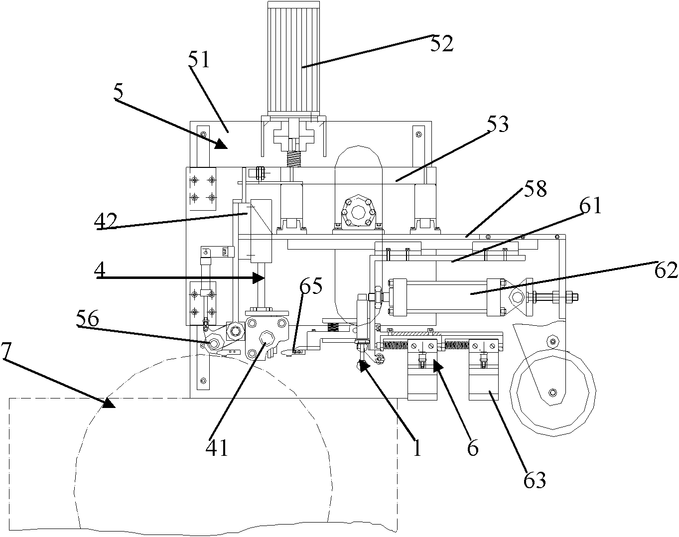 Radial tire bead ring winding machine with six stations