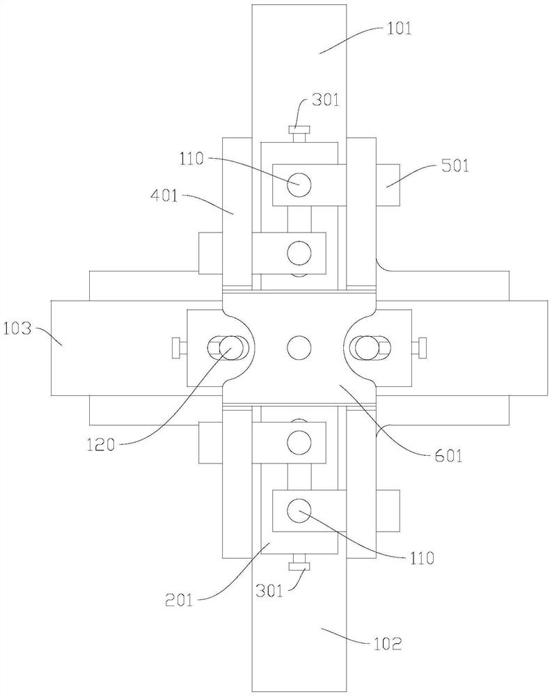 Building structure reinforcing connection structure and construction method