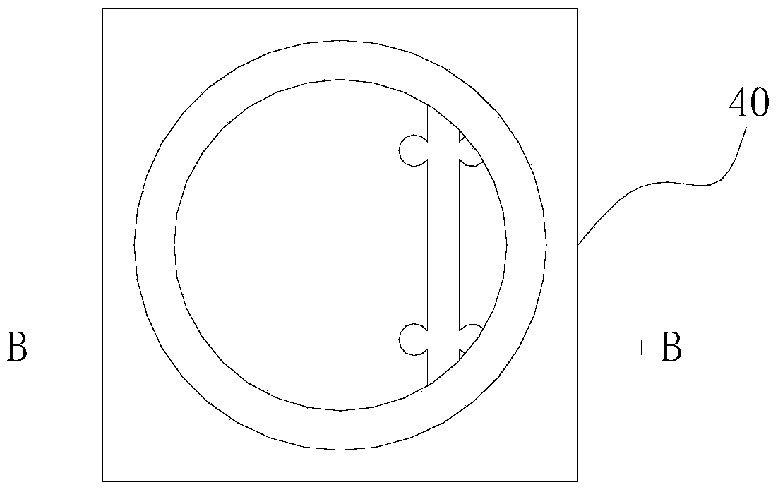 Plastic cement and hard base material combining structure, combining method and LED (light emitting diode) lamp support frame