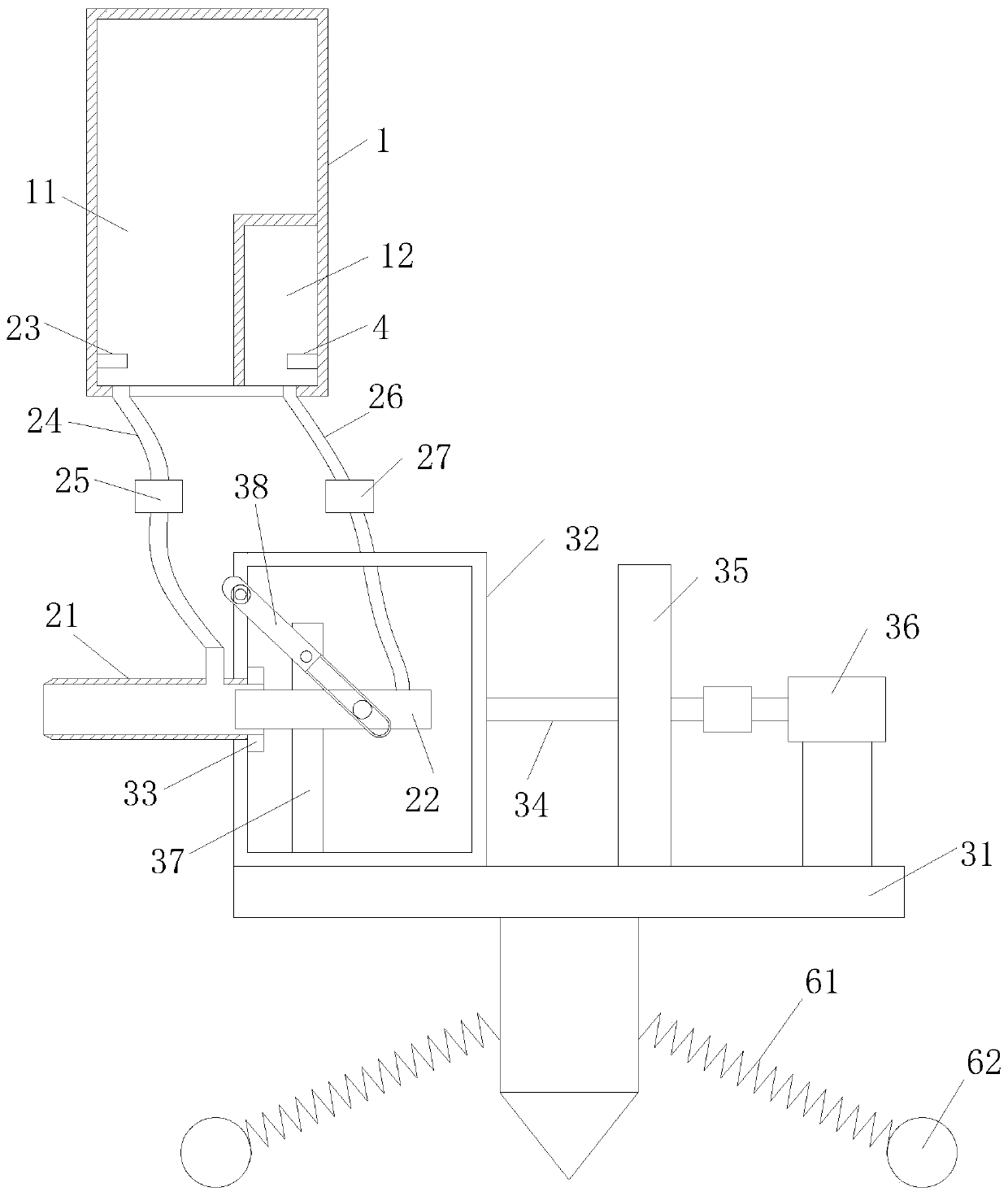 Tree infusion device capable of automatically applying protective agent