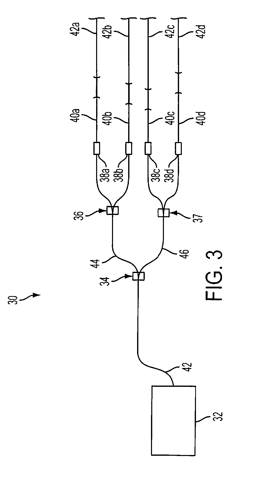 Doped fiber scene projection system and method