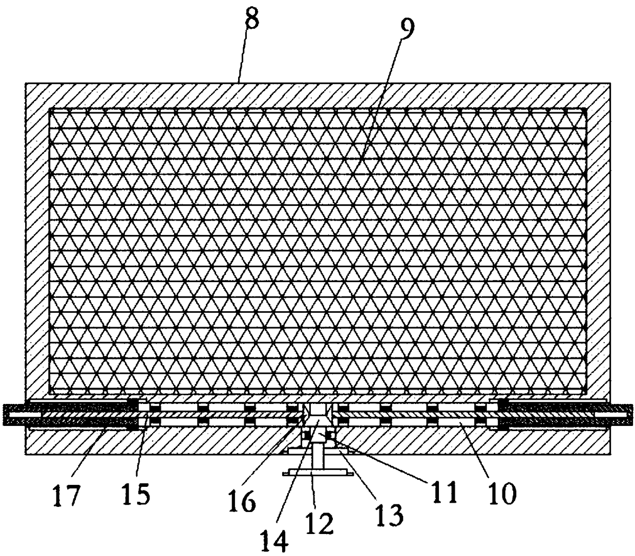 Size mixing automatic filtering device for spinning