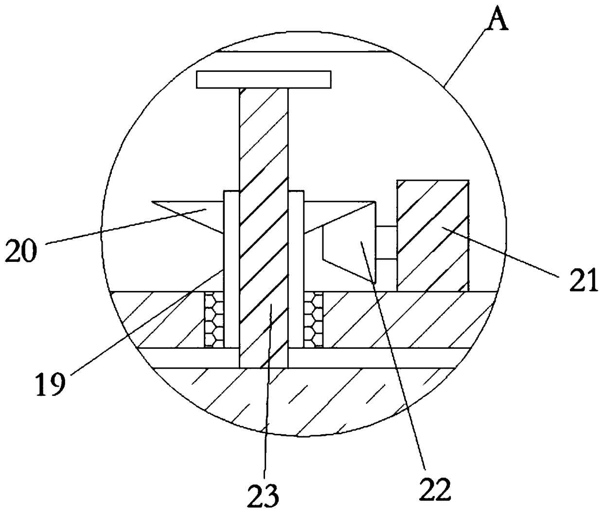 Size mixing automatic filtering device for spinning