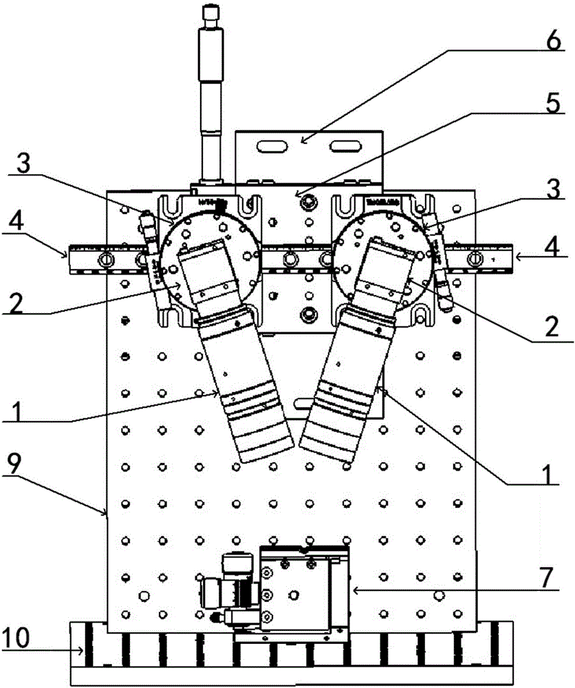 Microscope binocular stereo vision measurement device based on telecentric objectives