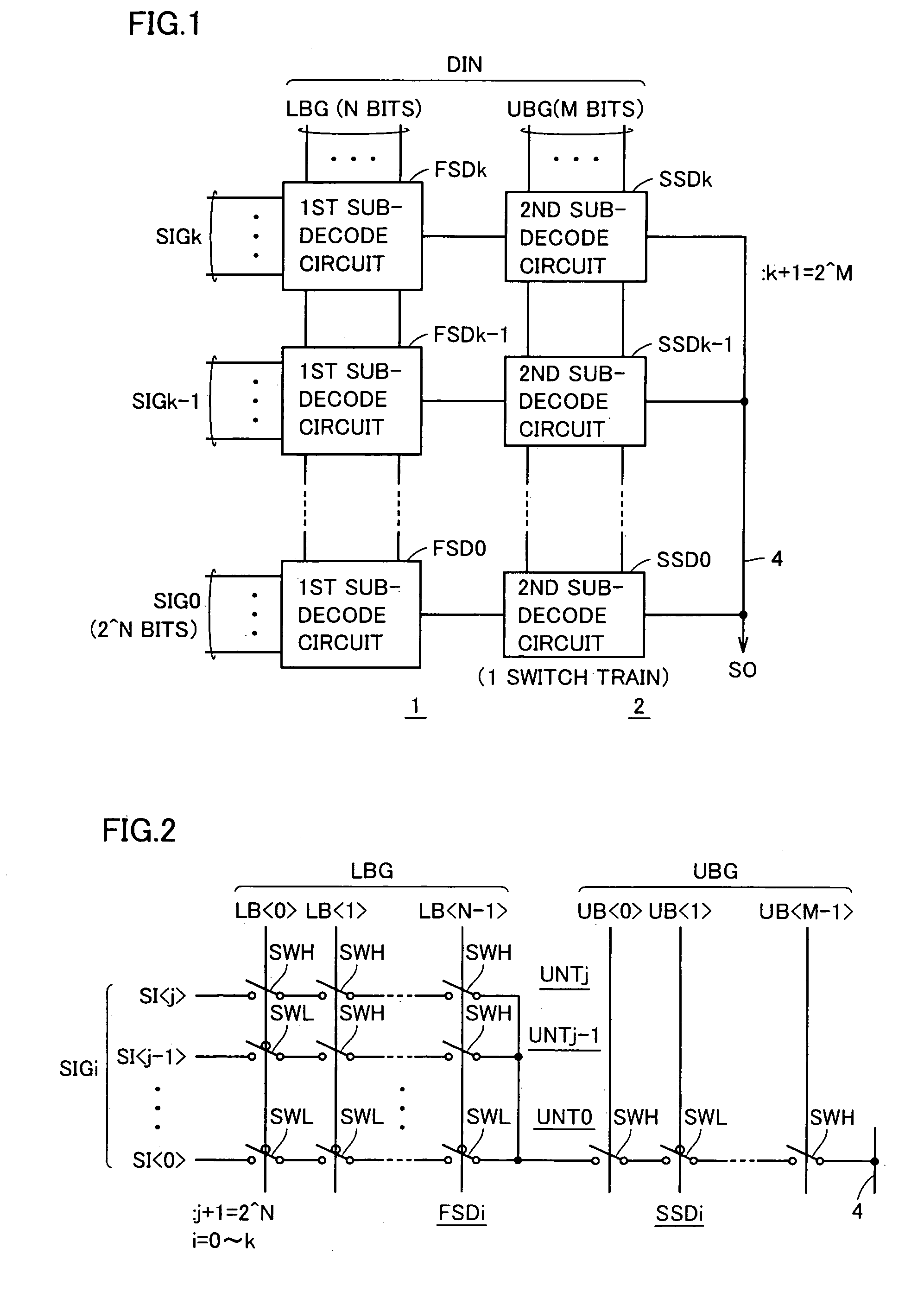 Decode circuitry and a display device using the same