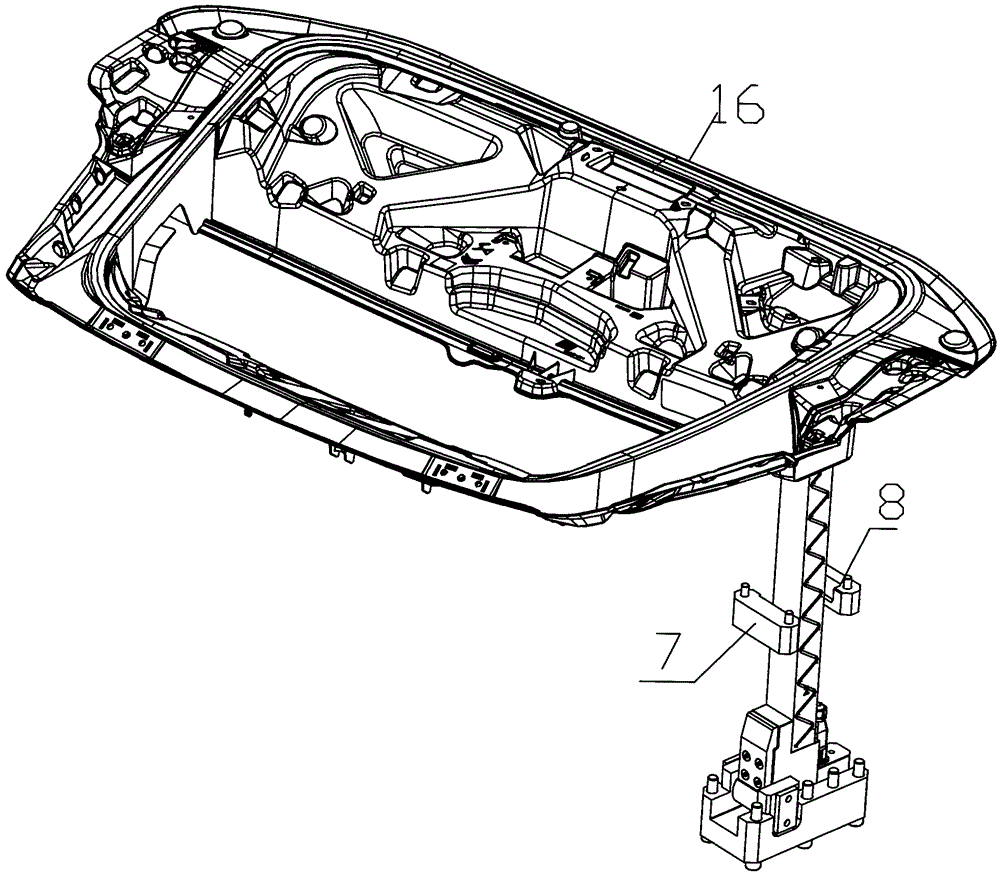 A mold with a heating and turning inclined roof mechanism for forming smc material products