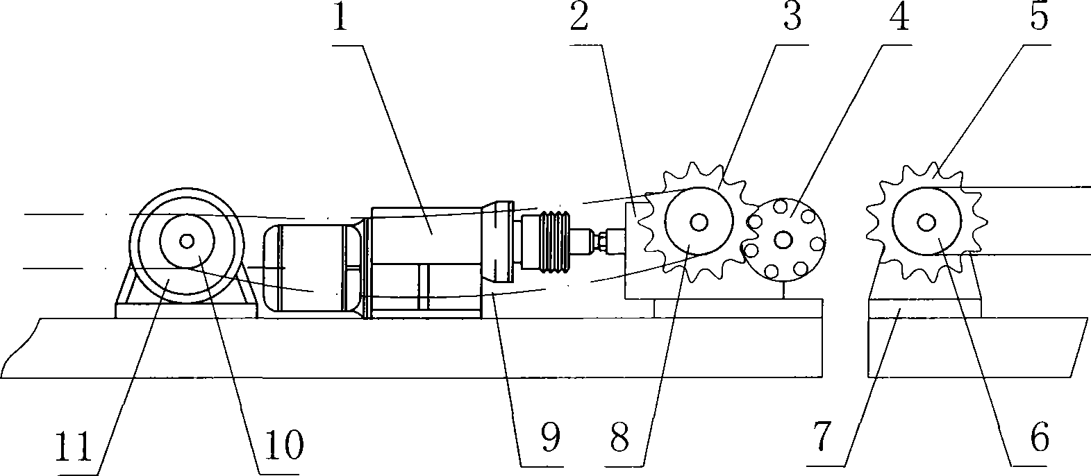 Thrust relay transmission system for parking equipment