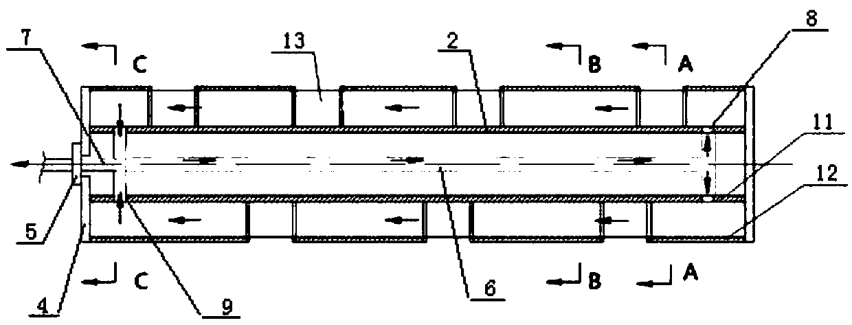 Circulating water cooling structure and method for coke discharging device of dry distillation furnace