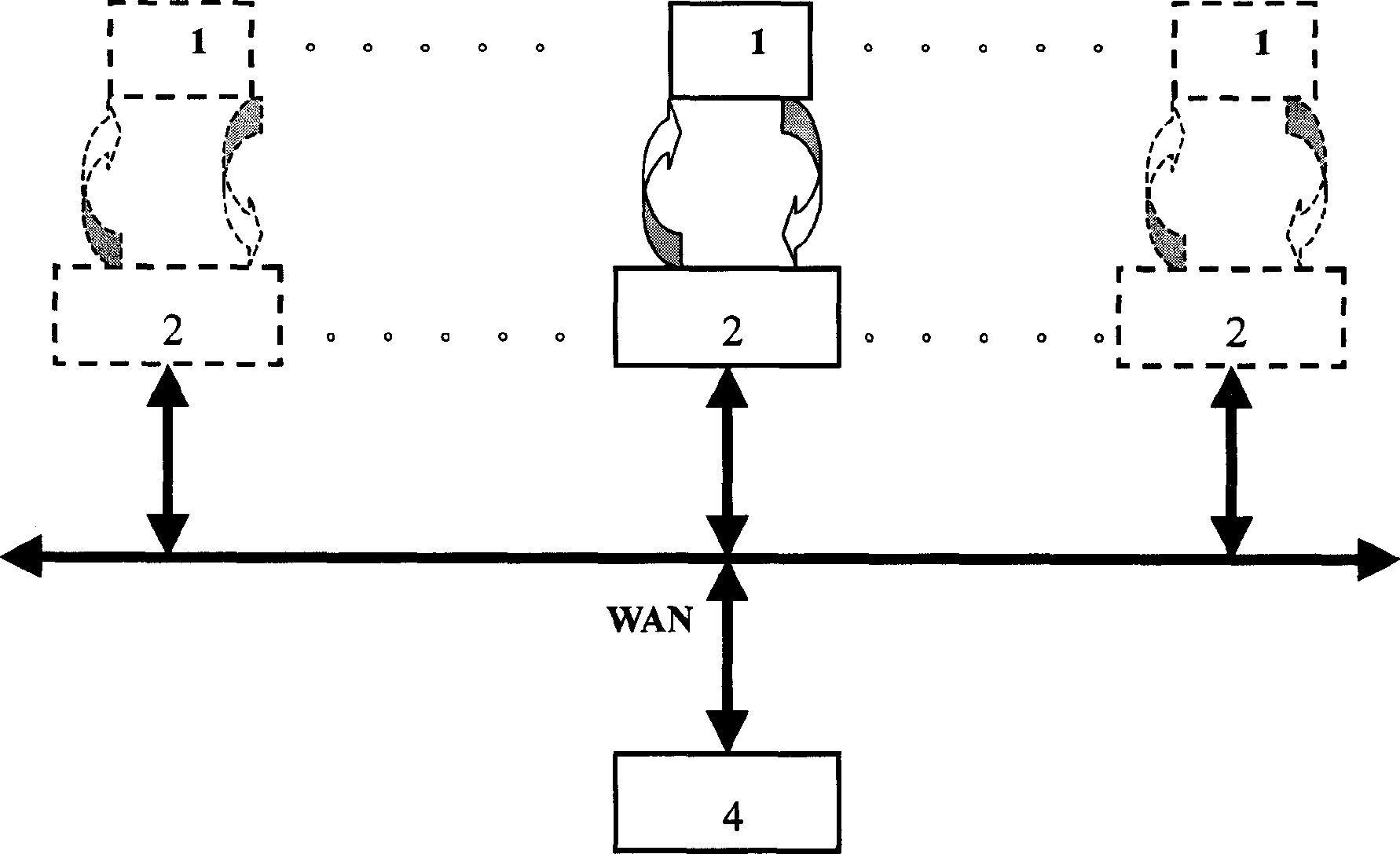 Radio frequency article identifying flow tracking and positing method and its realization