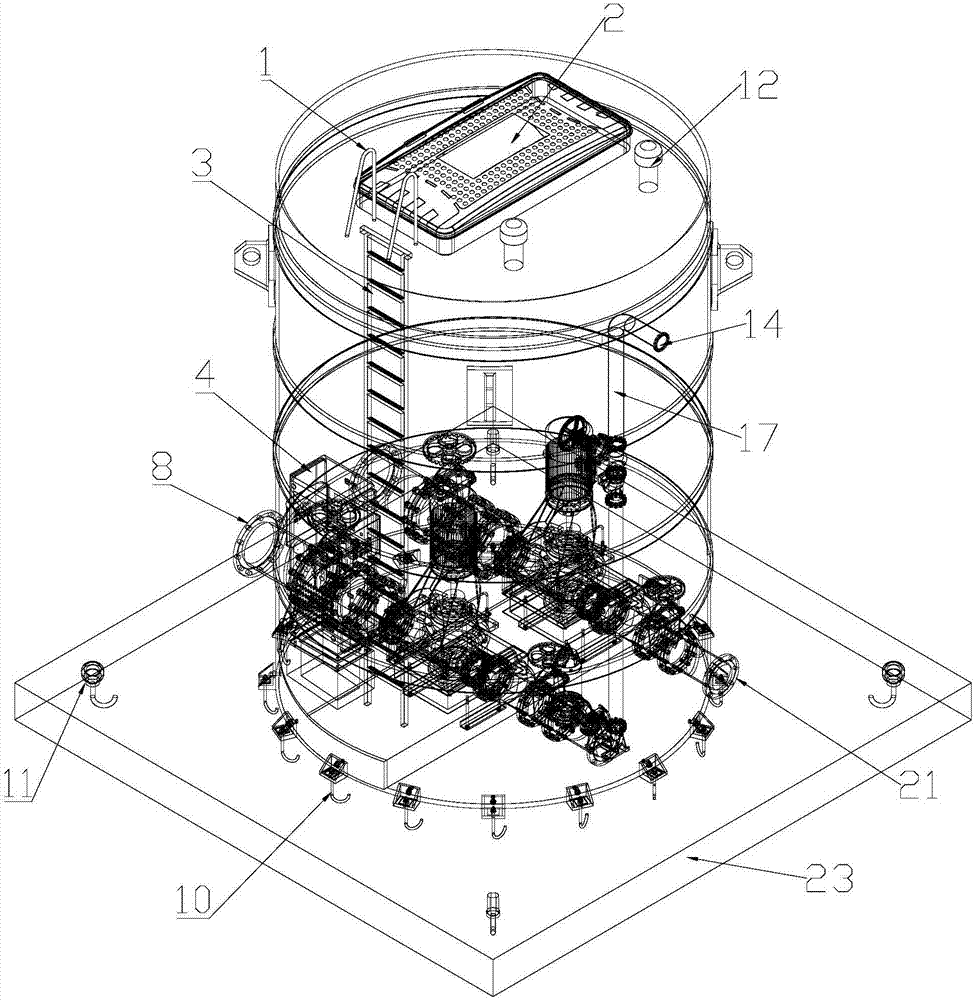 Integrated prefabricated underground water intake pumping station