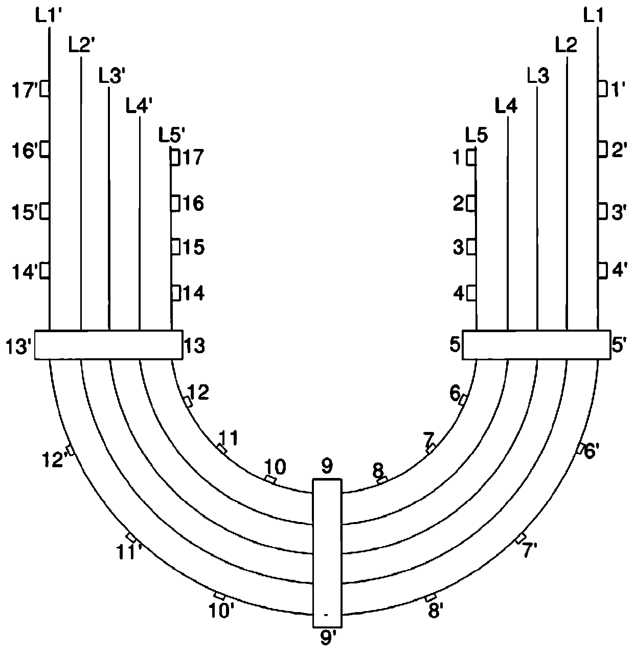 A low-frequency stray current open magnetic measurement device and method for oil and gas pipelines