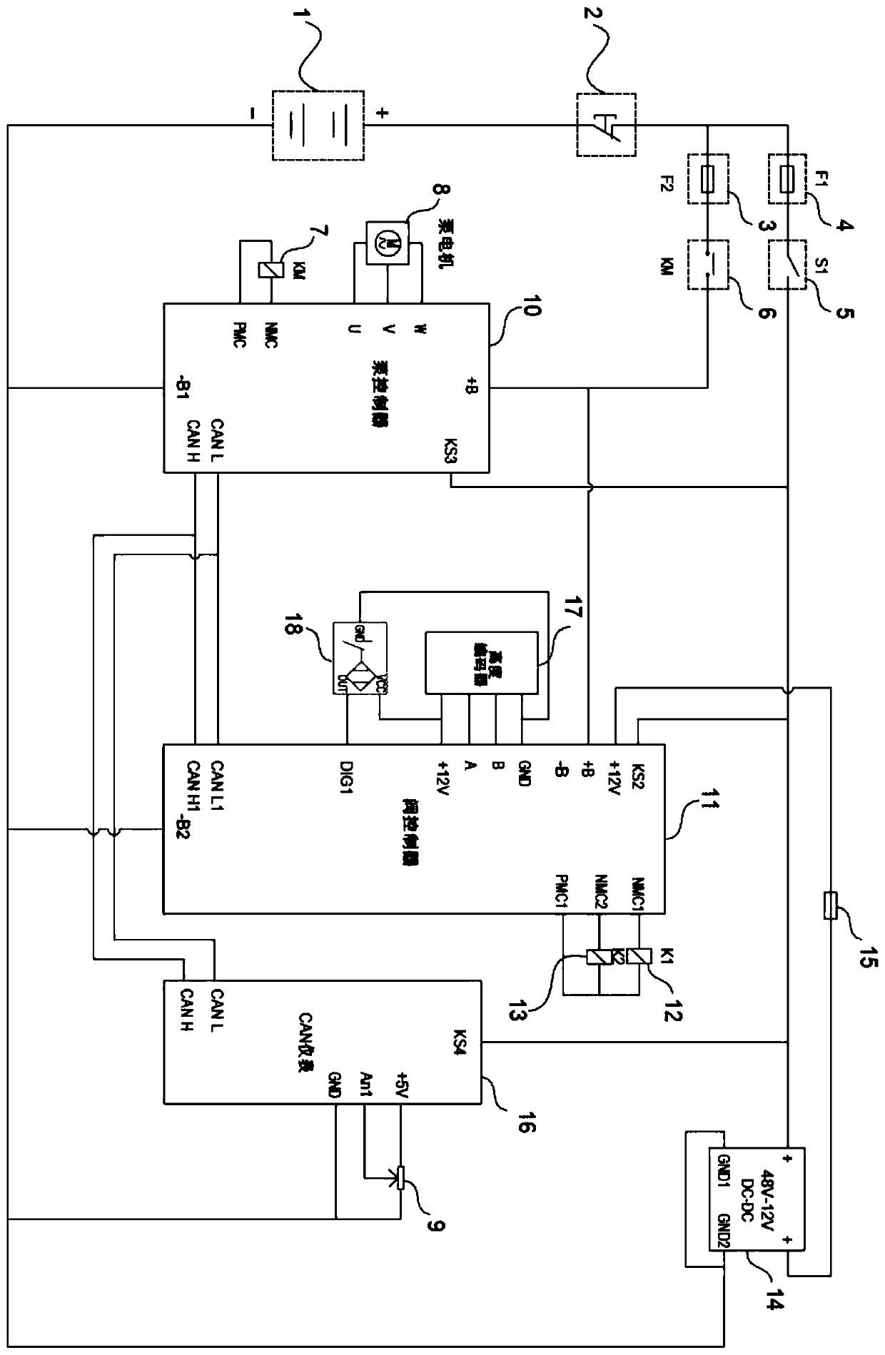 Device for automatic positioning of electric forklift pallet fork in lifting height and control method thereof