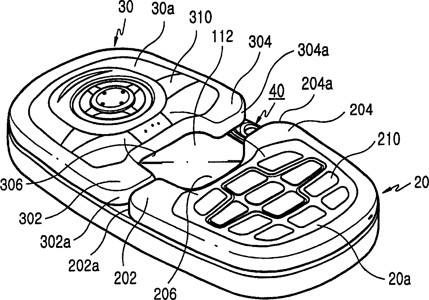 Portable swing-type communication device for games and hinge apparatus thereof