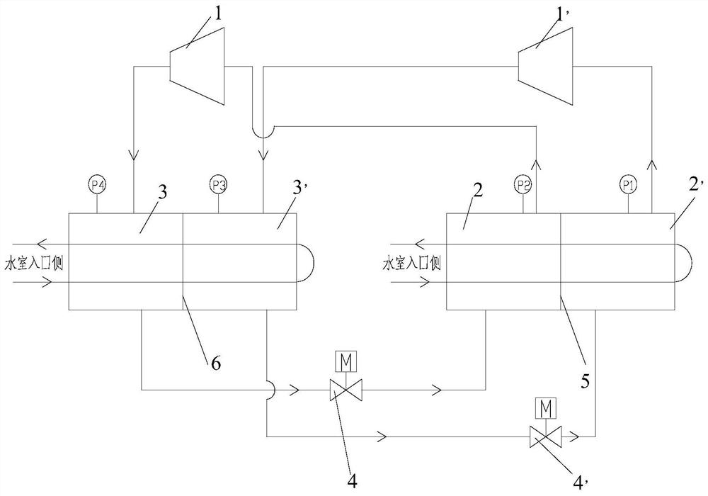 Dual-compressor air-conditioning system and method and device for controlling refrigerant circulation volume thereof