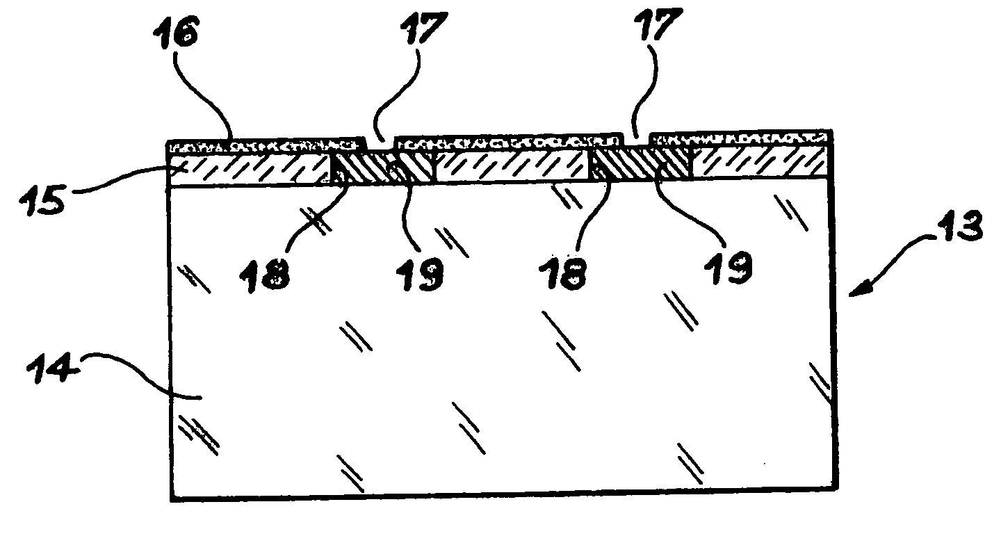 Process for the transfer of a thin film comprising an inclusion creation step