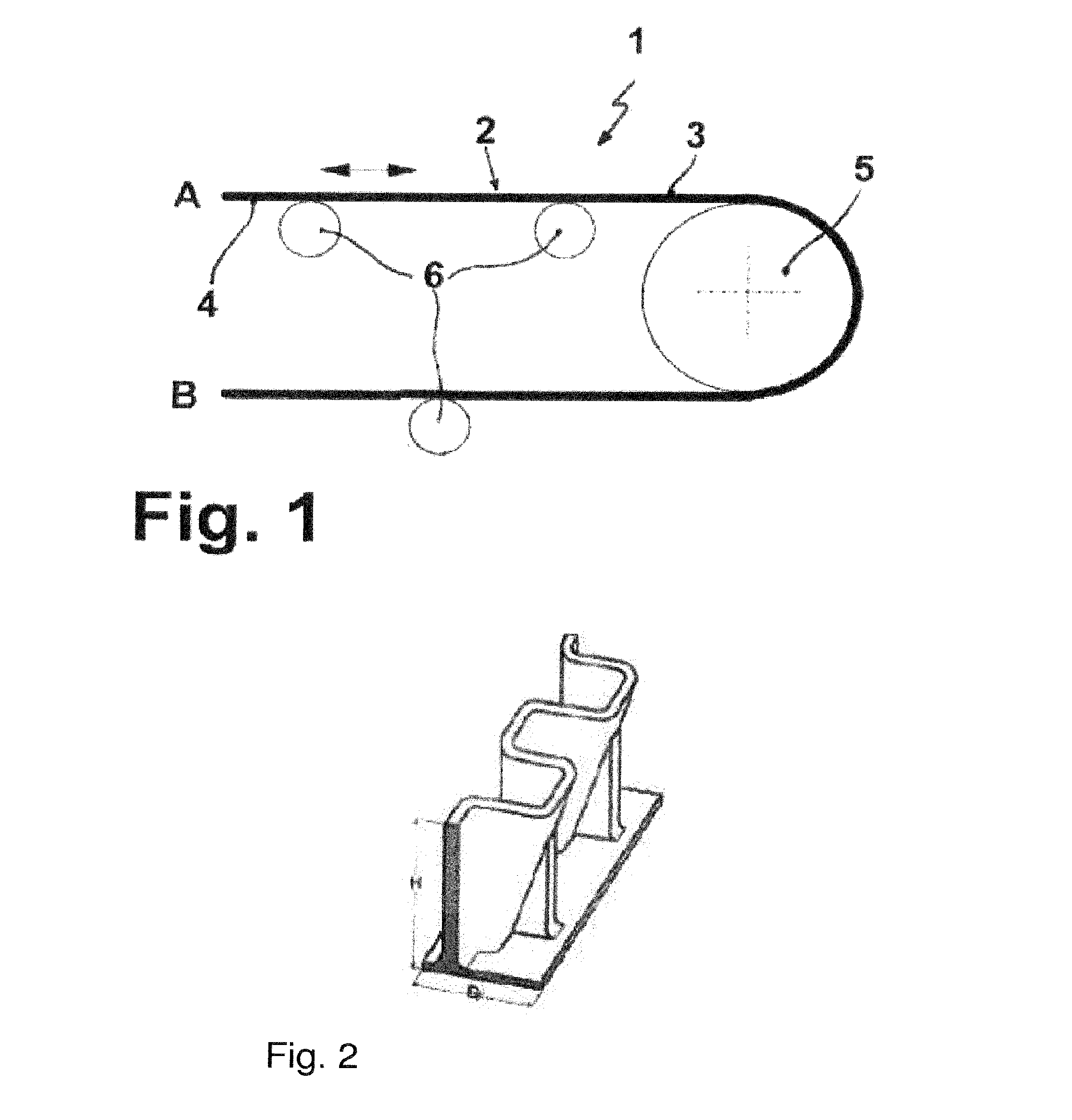 Conveying installation with improved energy requirements