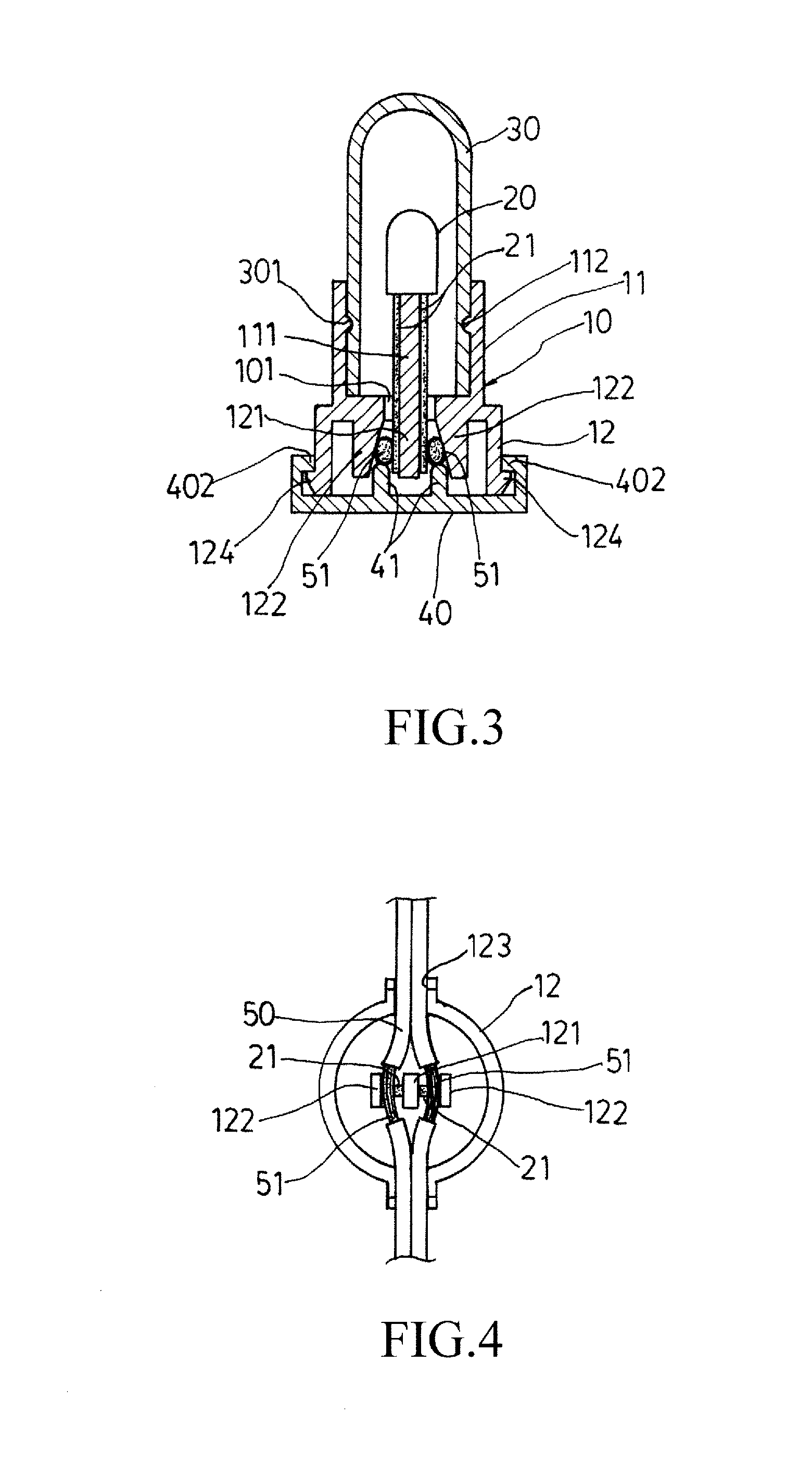 Bulb socket having terminals connected to a partially stripped cord