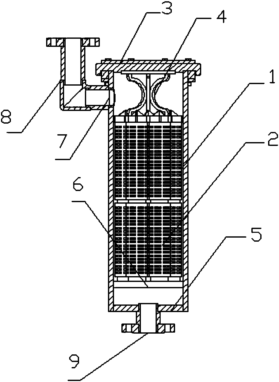 Container energy storage battery stack multi-core filter