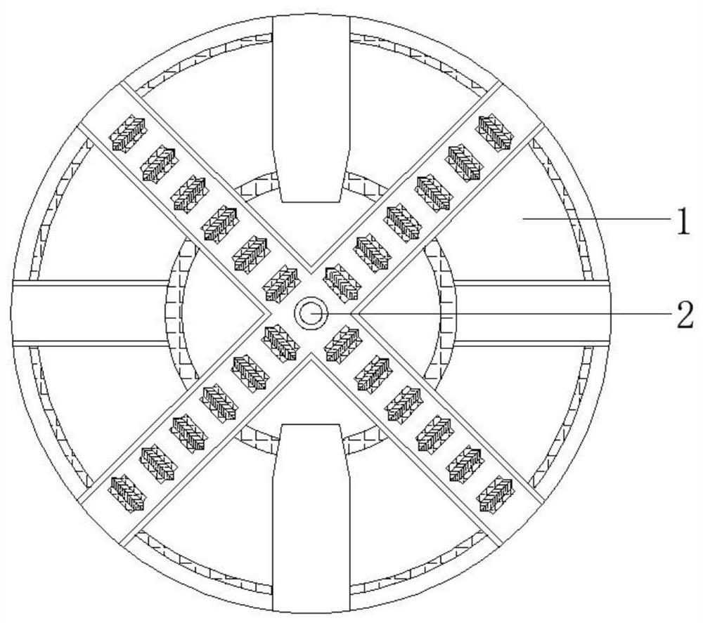 Shield tunneling machine mud cake removing device and removing method