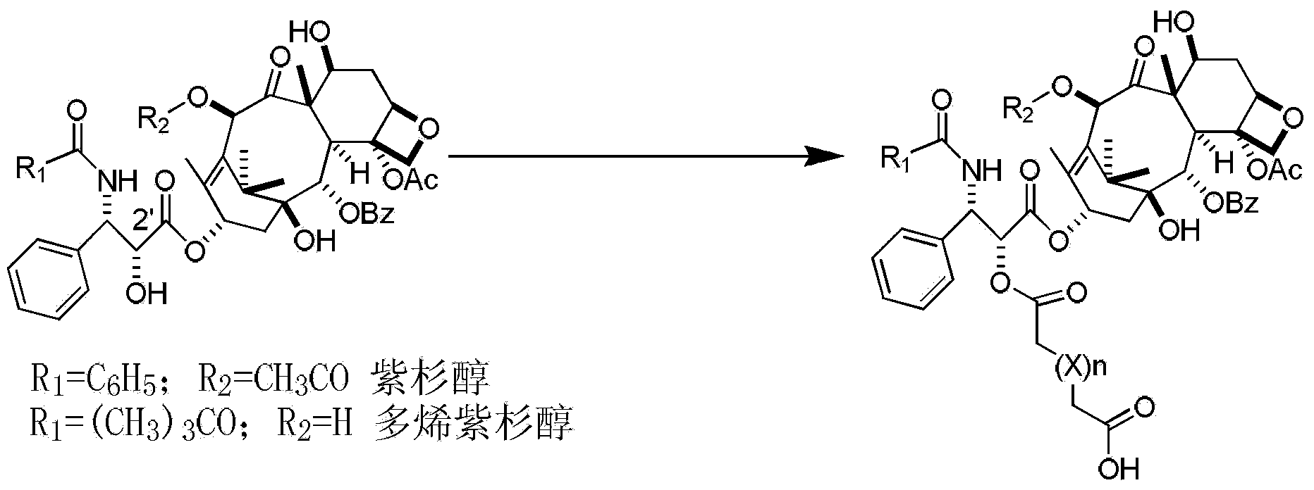 Preparation method of paclitaxel or docetaxel octreotide conjugate