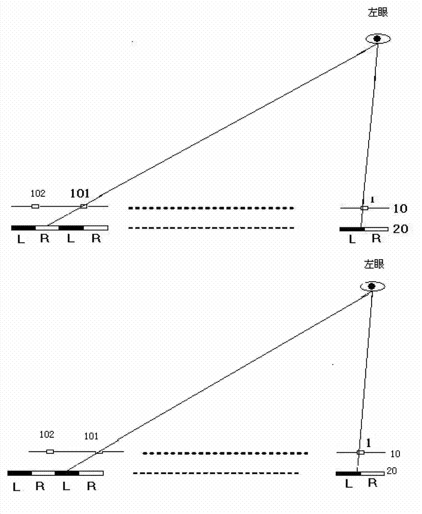 Slit grating and three-dimensional display device thereof