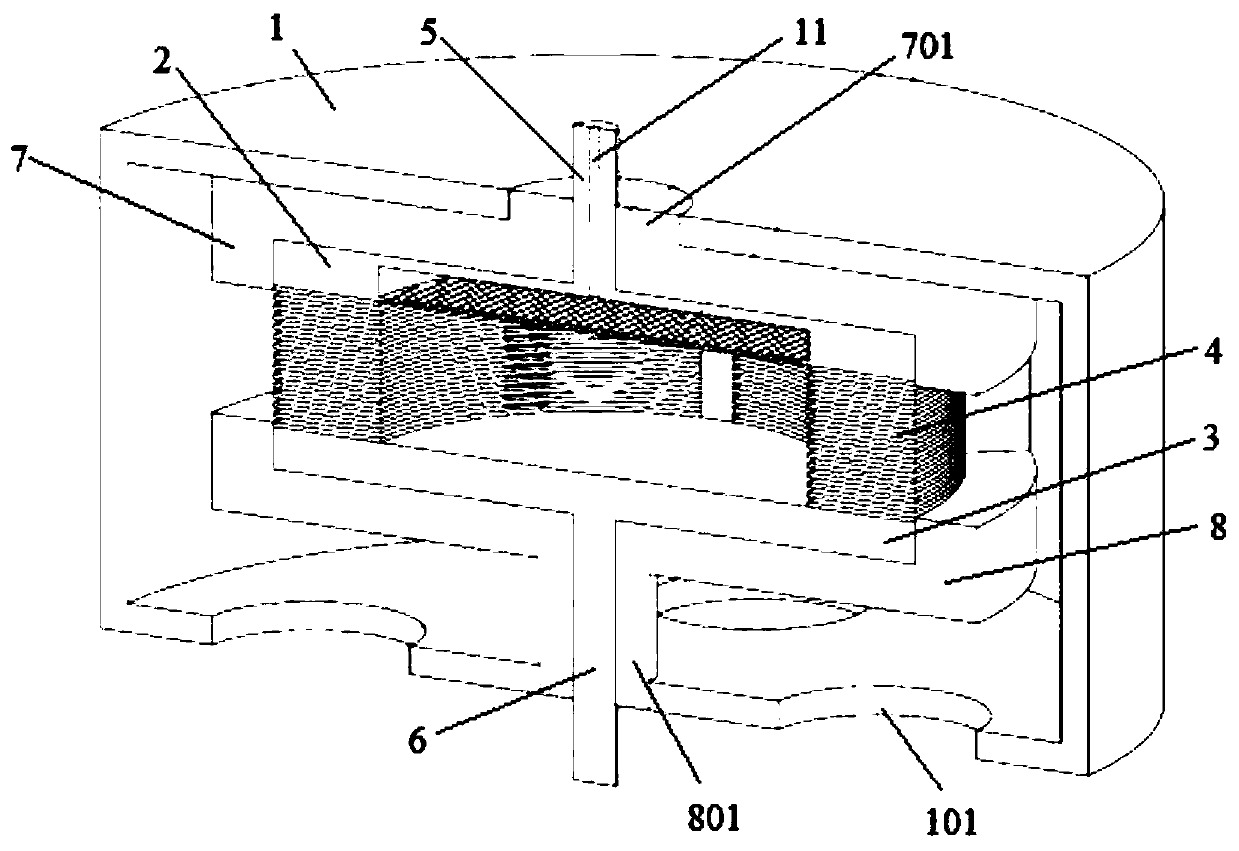 Capacitively coupled plasma discharge device