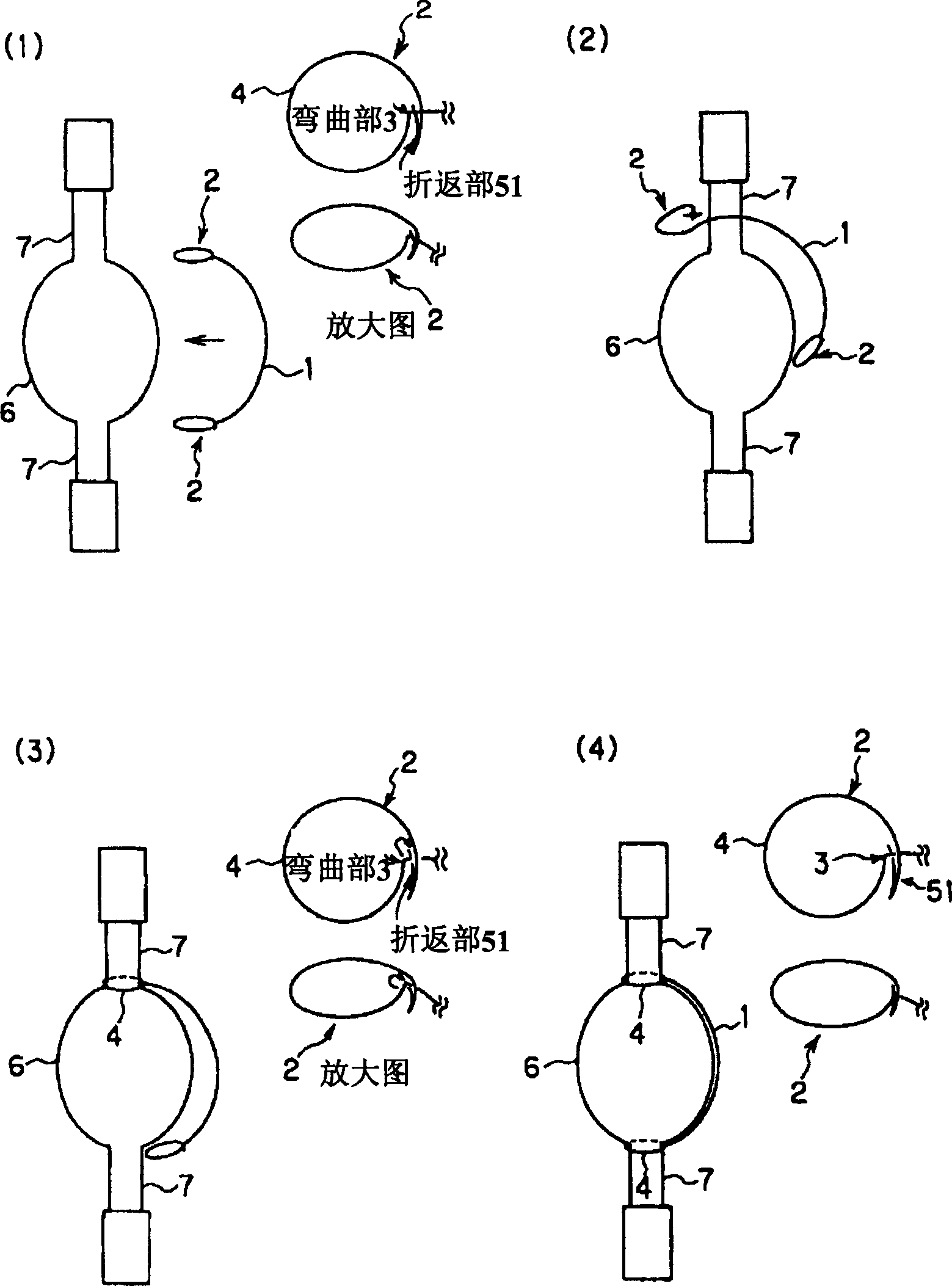 Discharge lamp of the short arc type