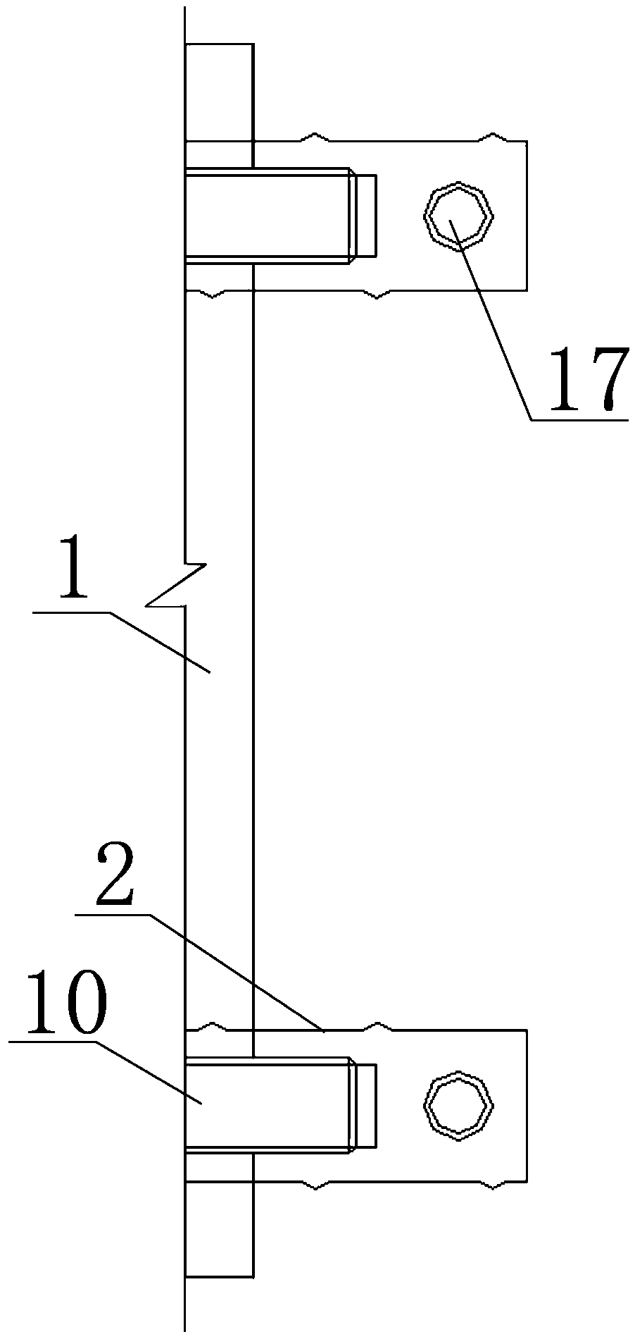 Assembled type prefabricated PCF external wall panel fixing device and construction method thereof