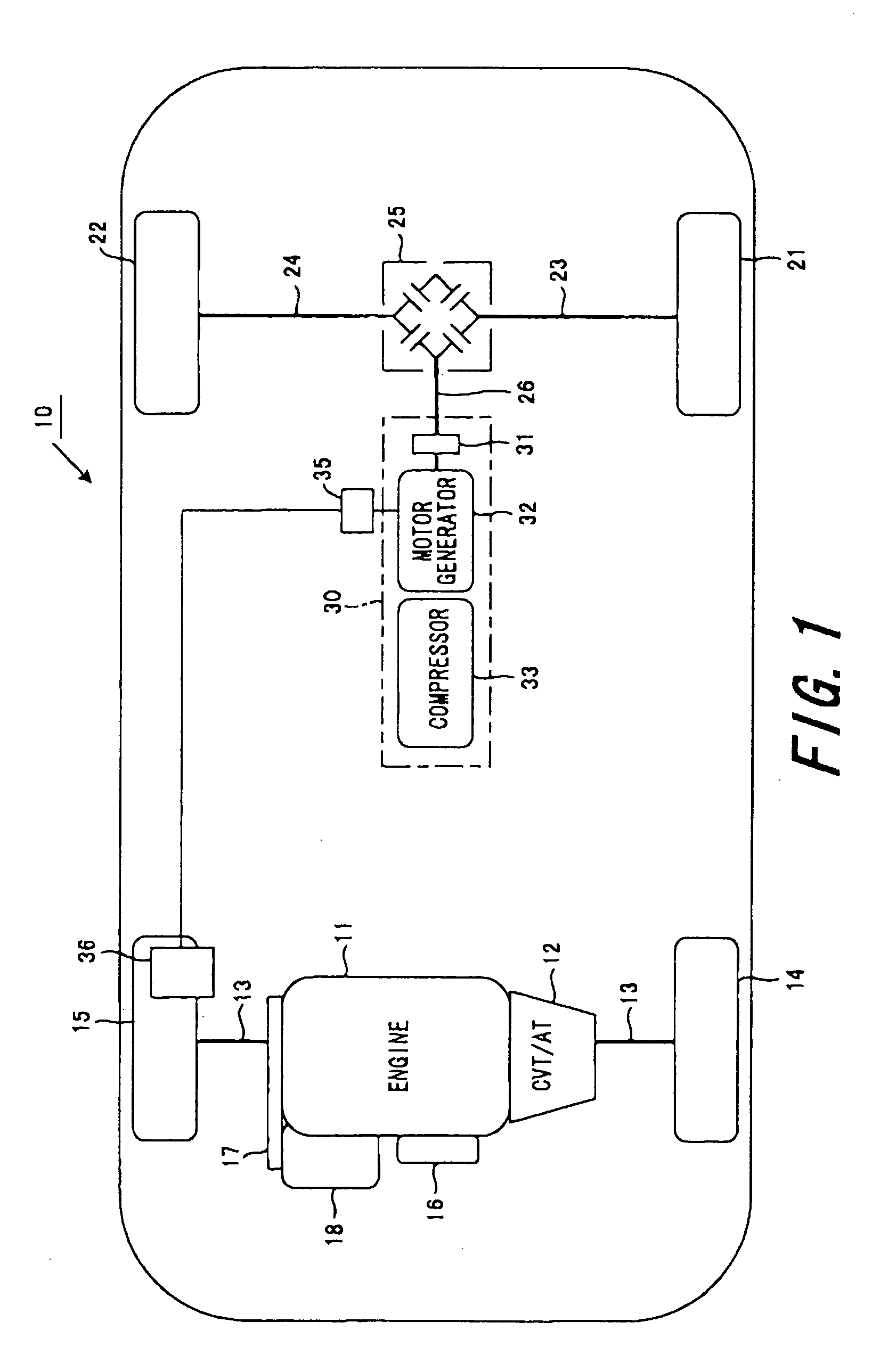 Power train system for vehicle