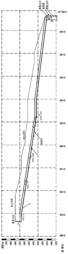 Cover plate culvert structure of high-earthing spoil disposal site and construction method thereof