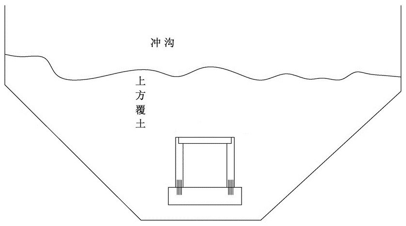 Cover plate culvert structure of high-earthing spoil disposal site and construction method thereof