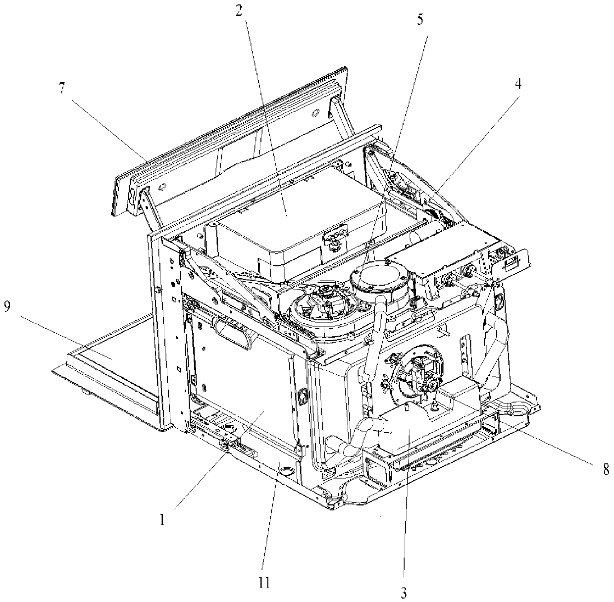 Steaming and baking oven integral machine