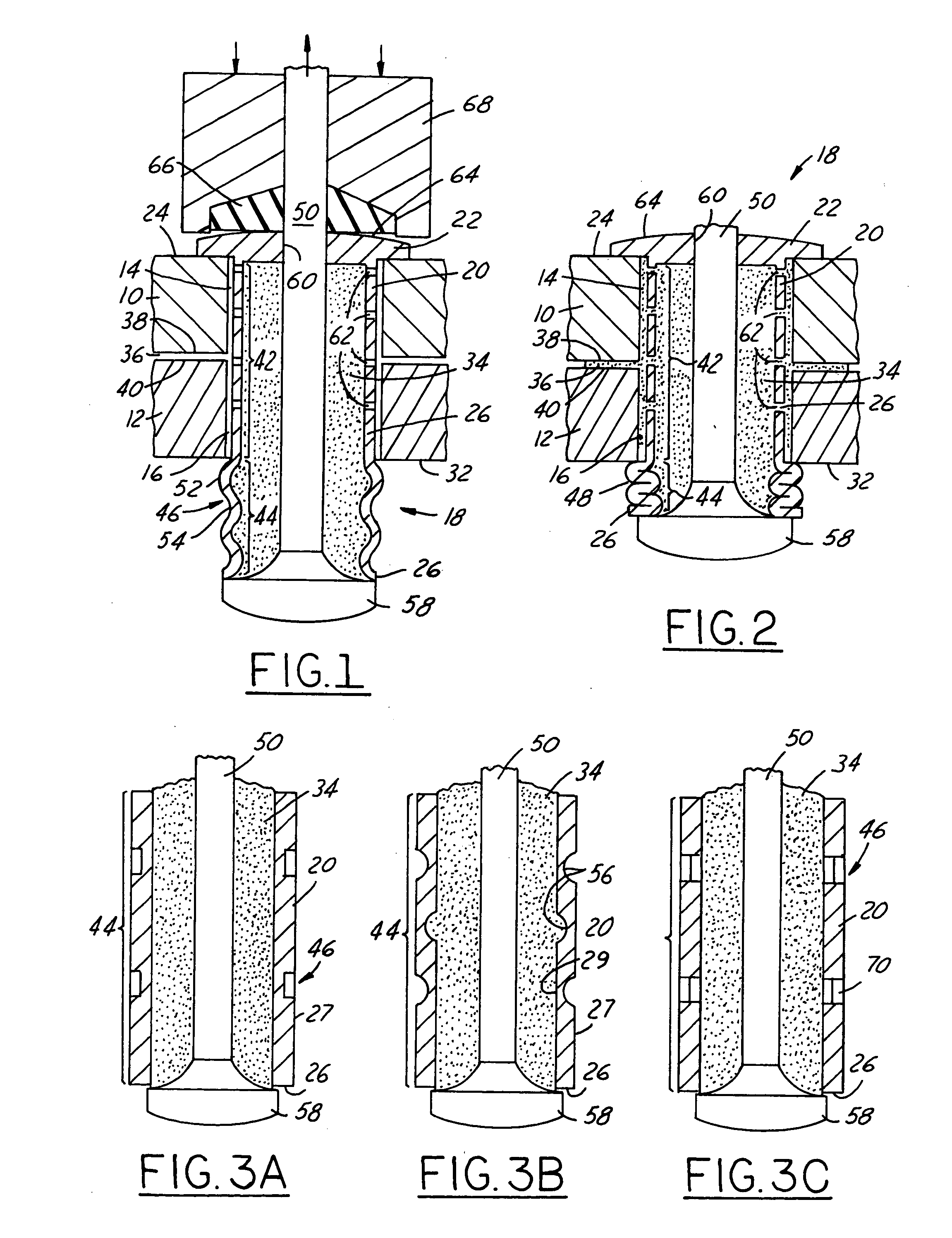 Blind rivet with extended adhesive reservoir