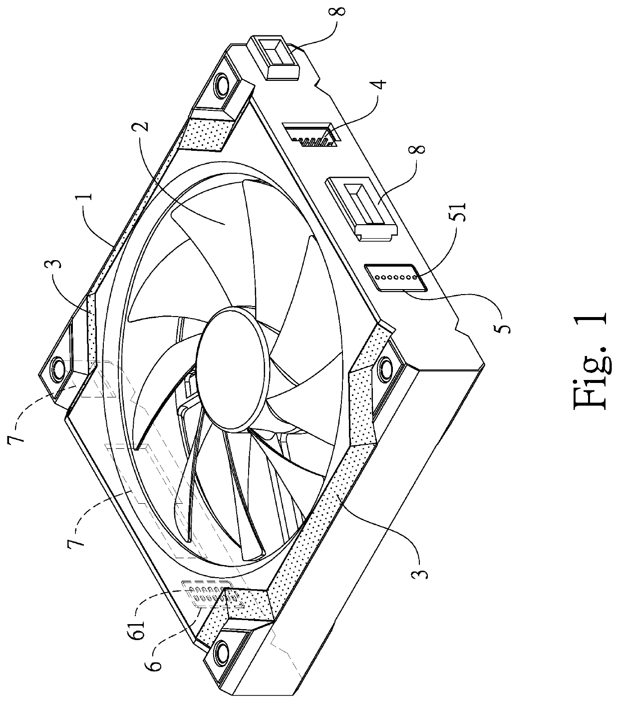 Illumination fan connectable with at least one illumination fan for a computer