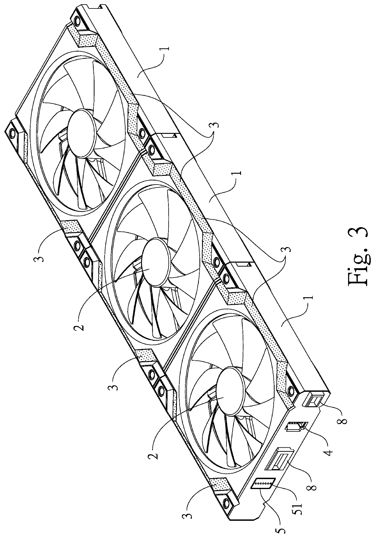 Illumination fan connectable with at least one illumination fan for a computer