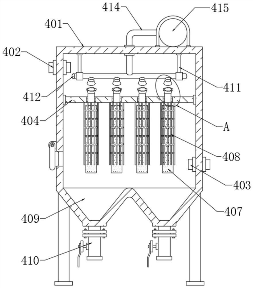 Environment-friendly equipment for treating pouring smoke dust of submerged arc furnace