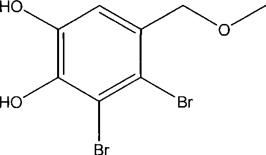 Application of bromine phenolic compound in preparing medicament for treating type 2 diabetes or adiposis