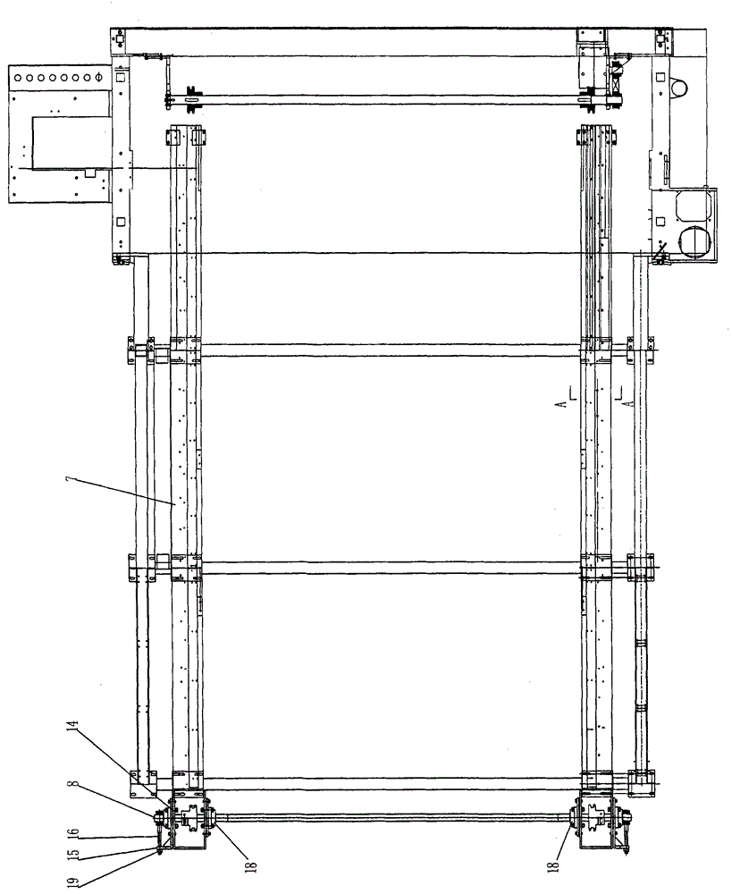 Biaxial multilayer cloth warp knitting machine