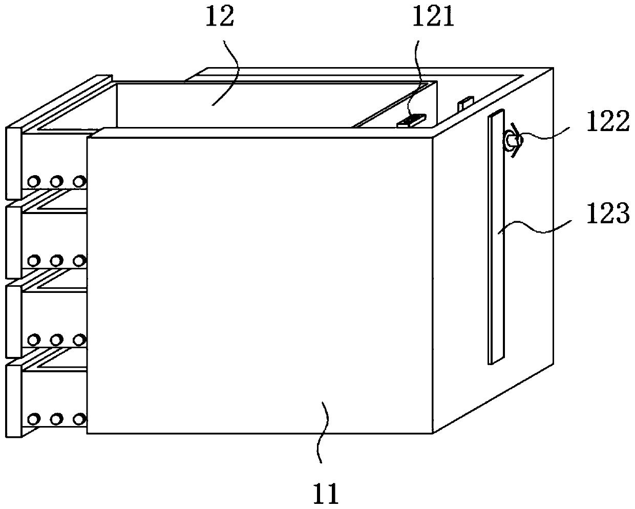 File cabinet monitoring device for file management