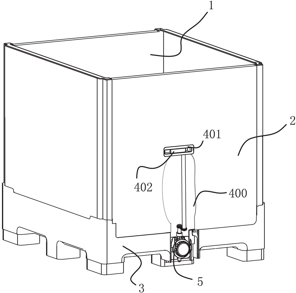 Valve opening/closing device for medium bulk container and container thereof