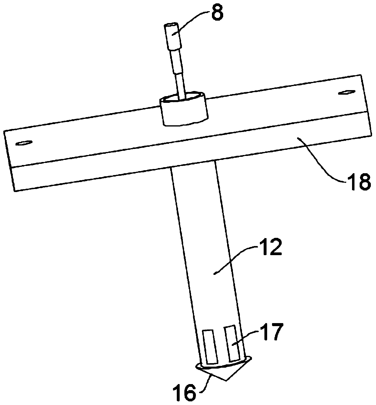 Pit-digging and seeding device for agricultural and byproduct planting