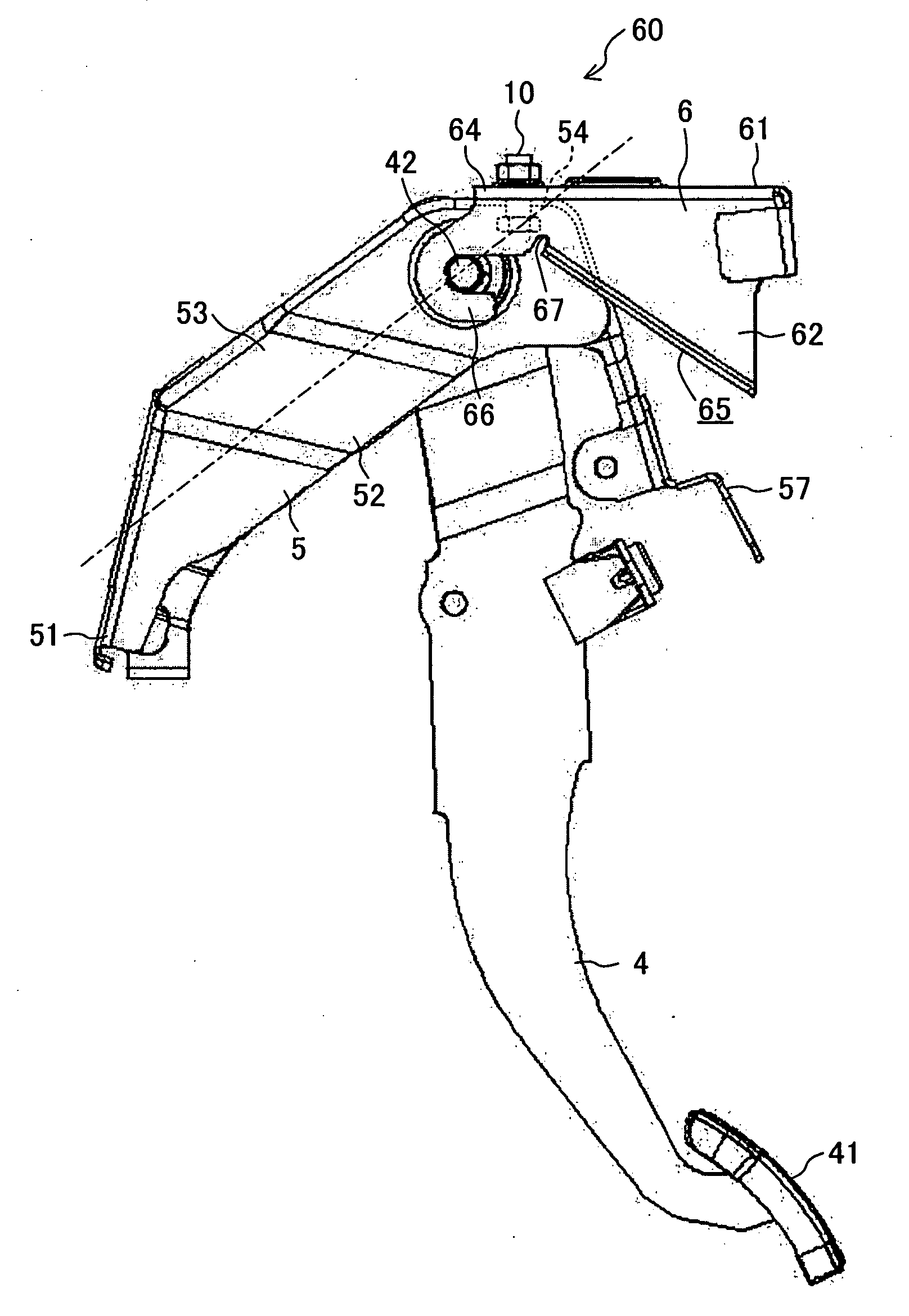 Pedal assembly support structure for vehicle