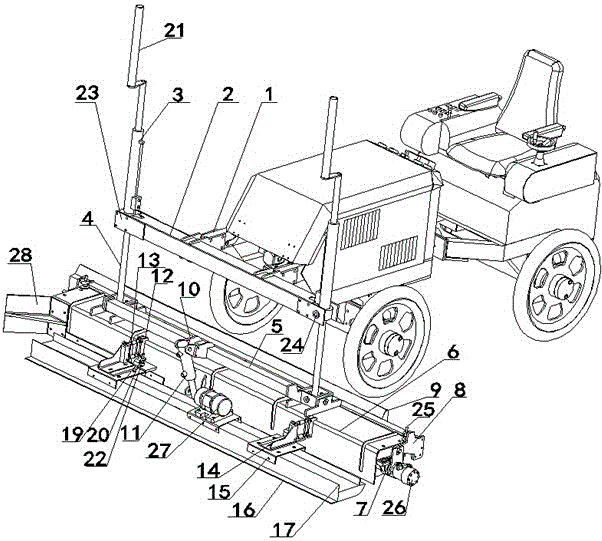 Self-adjusting leveling work head for laser leveling machine