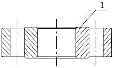 Welding sealing method for preventing crevice corrosion from being generated between iron anode and copper alloy flange