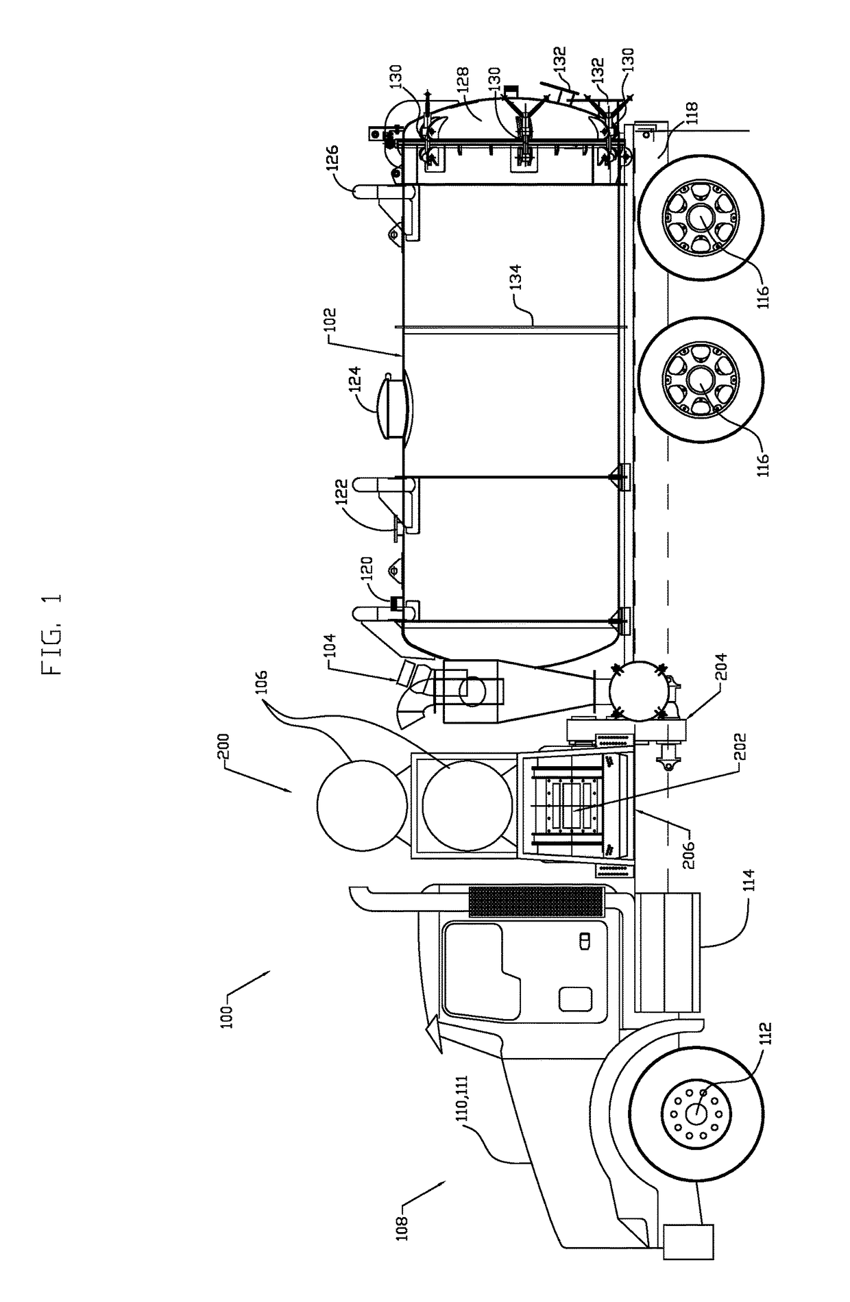 Blower drive system for a vacuum truck