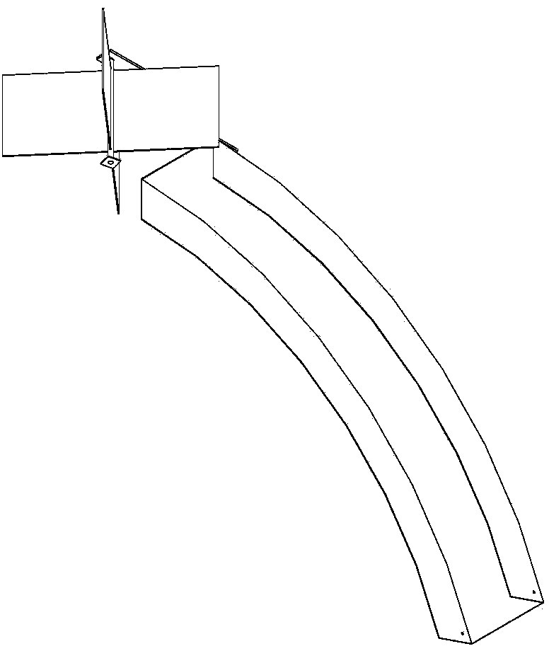 Improved straw outlet device of machine capable of crushing straw, applying fertilizer, performing sowing and covering straw