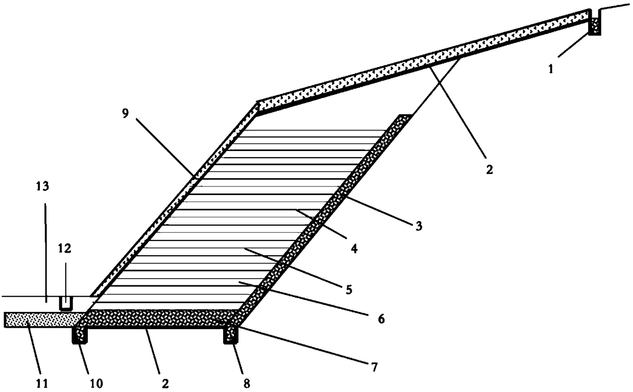 Expansive-soil cutting-slope structure and construction method thereof