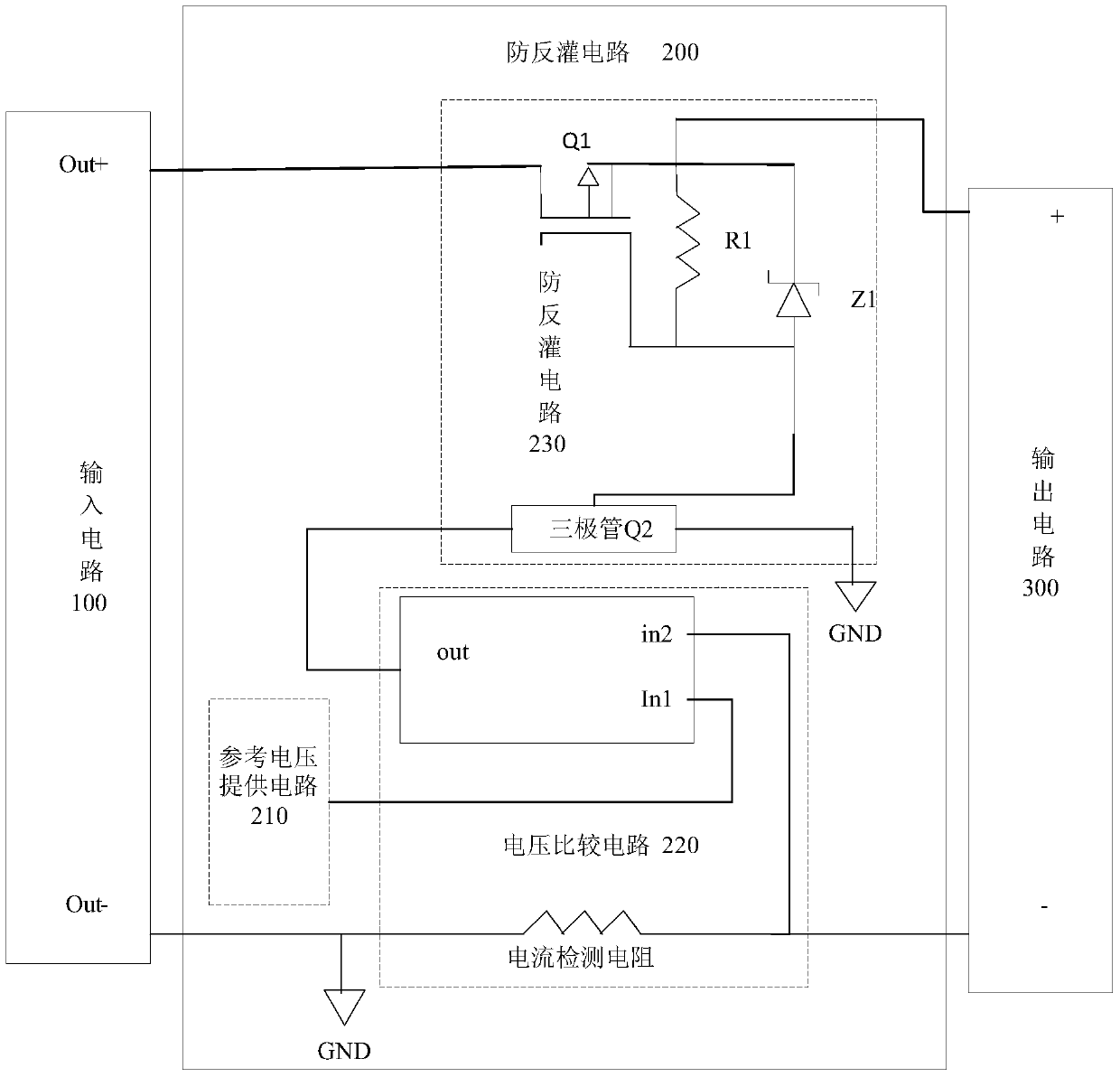 Anti-backfeed protection circuit