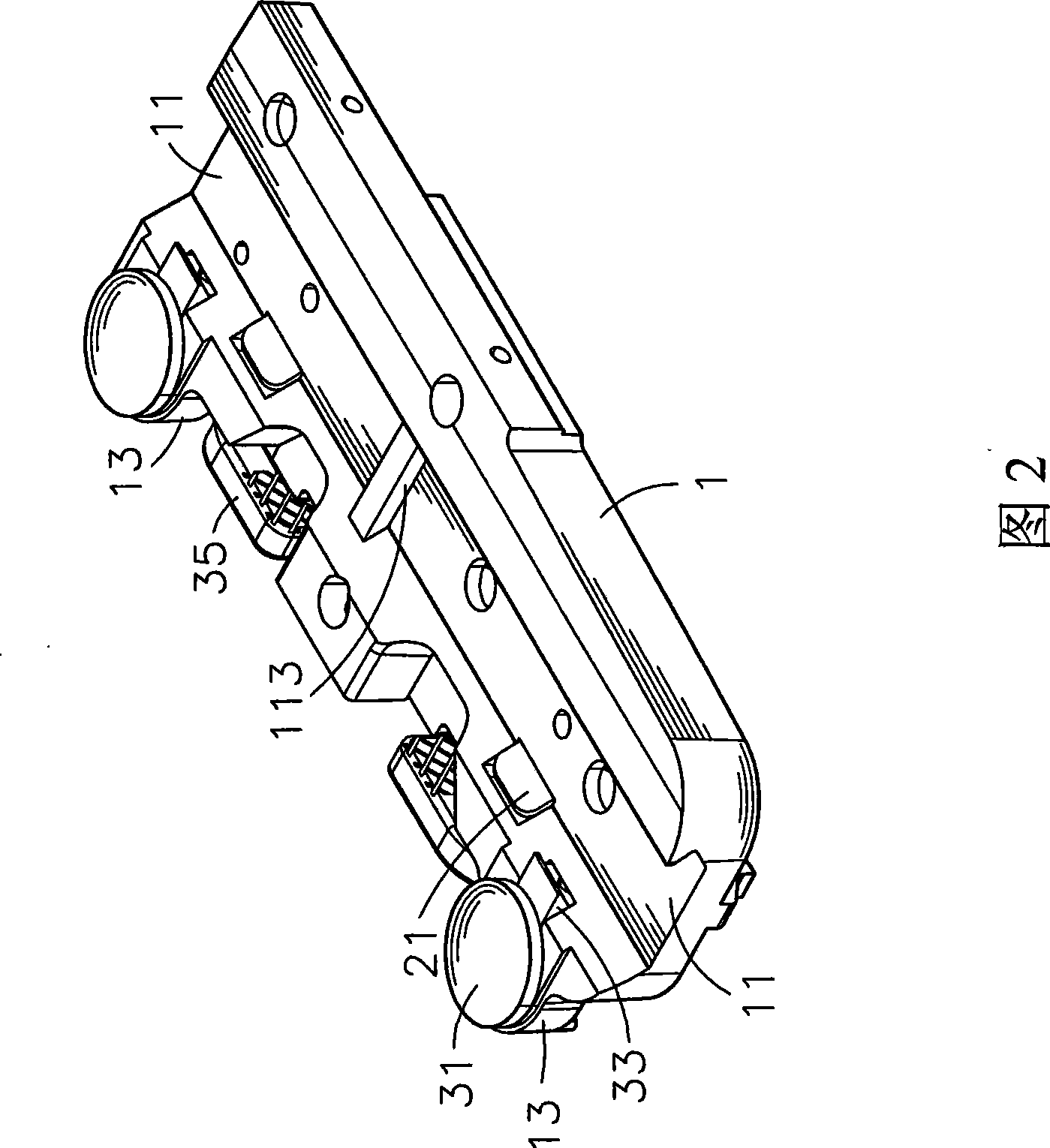 Assembling structure for gun fittings